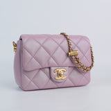 Chanel 21k Iridescent Mini Flap Caviar - (MICROCHIP)