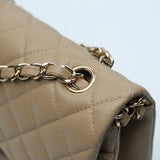 Chanel Double Flap Medium Dark Beige GHW - (BRANDNEW)