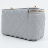 Chanel Vanity Caviar Light Gray Sweetheart Crush