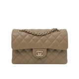 Chanel Double Flap Small Dark Beige GHW - (MICROCHIP)