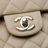 Chanel Double Flap Medium Dark Beige GHW - (MICROCHIP)