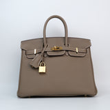 HOLD | Hermes Birkin 25 Etoupe GHW - U