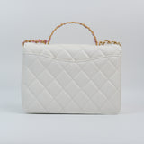 Chanel Matelasse White Multicolor Top Handle Pick Me Up