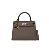 HOLD | Hermes Kelly 25 Sellier Etoupe GHW - U
