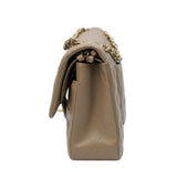 Chanel Double Flap Medium Dark Beige GHW - (MICROCHIP)
