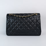 Chanel Double Flap Jumbo Black Ghw -s16