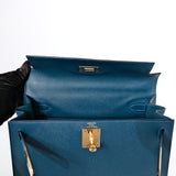 Hermes Kelly 28 Sellier Vert Bosphere GHW - T