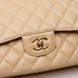 Chanel Double Flap Beige Jumbo - (MICROCHIP)