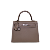 Hermes Kelly 25 Etoupe Epsom Sellier PHW - K