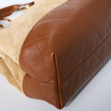Chanel Coco Base Medium Caramel Suede Hobo Bag
