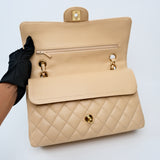 Chanel Double Flap Medium Beige -s16