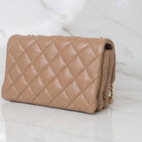 Chanel Small Flap Coco Crush Dark Beige