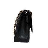 Chanel Double Flap Jumbo Black GHW -s24