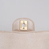 Chanel Double Flap Pearly Beige Medium -s16