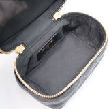 Chanel Black Micro Caviar Vanity Case with Chain - s31
