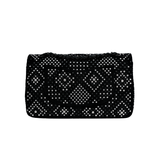 Chanel Strass Swarovski Crystal Black Tweed Medium Classic Flap