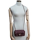 Chanel Extra Mini Rec Lambskin Burgundy GHW - (MICROCHIP)