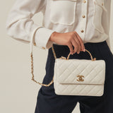 Chanel Matelasse White Multicolor Top Handle Pick Me Up