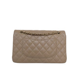 Chanel Double Flap Medium Dark Beige GHW - (MICROCHIP)