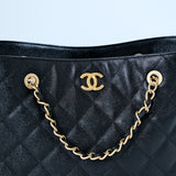 Chanel CC Trapezoid Chain Shopping Tote Bag