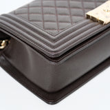 Chanel Le Boy Old Medium Dark Brown