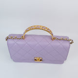 Chanel Top Handle Flap Purple - (MICROCHIP)