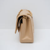 Chanel Double Flap Medium Beige Claire GHW - (MICROCHIP)