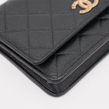 Chanel Seasonal WOC Black Caviar GHW - (MICROCHIP)