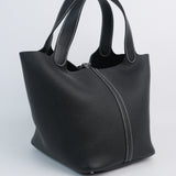 HOLD | Hermes Picotin 22 Black Contrast Stitch - B