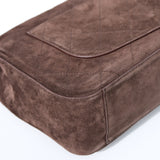 Chanel Maxi Flap 32CM Suede Dark Brown GHW