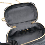 Chanel Black Micro Caviar Vanity Case with Chain - s31