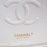 HOLD / Chanel Double Flap Medium White - GHW