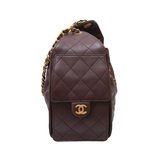 Chanel 25 Small Dark Brown Caviar GHW - (MICROCHIP)