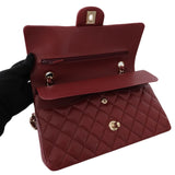 HOLD | Chanel Double Flap Medium Burgundy GHW -s28
