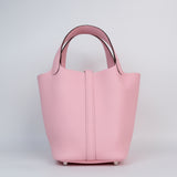 Hermes Picotin 18 Rose Sakura PHW - B