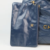 Chanel 22 North South Small Blue - (MICROCHIP)