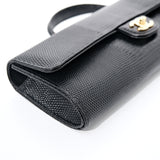Chanel Lizard Embossed Clutch with Chain