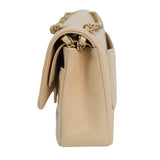 Chanel Double Flap Medium Beige Claire GHW - (MICROCHIP)