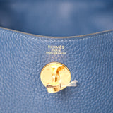 HOLD | Hermes Lindy 26 Clemence Blue Royal GHW - D