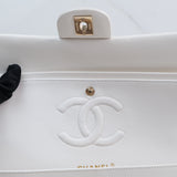 HOLD / Chanel Double Flap Medium White - GHW