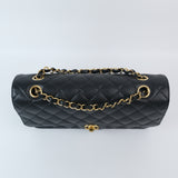 Chanel Double Flap Medium Black - (MICROCHIP)