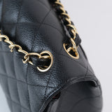 Chanel Double Flap Jumbo Black Ghw -s16