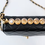 Chanel Seasonal Flap with Clear Pearls