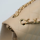 Chanel Double Flap Jumbo Beige Claire GHW - s14
