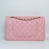 Chanel Double Flap Medium Iridescent Pink GHW - s27