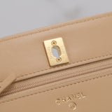 Chanel Wallet on Chain (WOC) Beige Pearl Crush - (MICROCHIP)