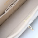 Chanel Double Flap Medium Dark Beige GHW - (MICROCHIP)