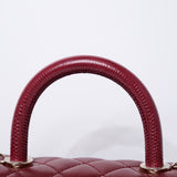 Chanel Coco Handle Small Burgundy GHW - (MICROCHIP)