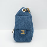 Chanel 25 Mini Denim Blue GHW - (MICROCHIP)