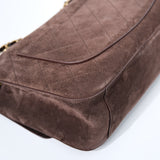 HOLD | Chanel Maxi Flap Suede Choco Brown GHW - (MICROCHIP)